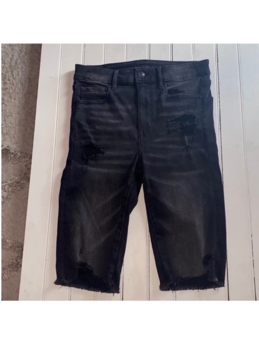 American Eagle Outfitters Super Hi-Rise Biker Shorts Black Size 6